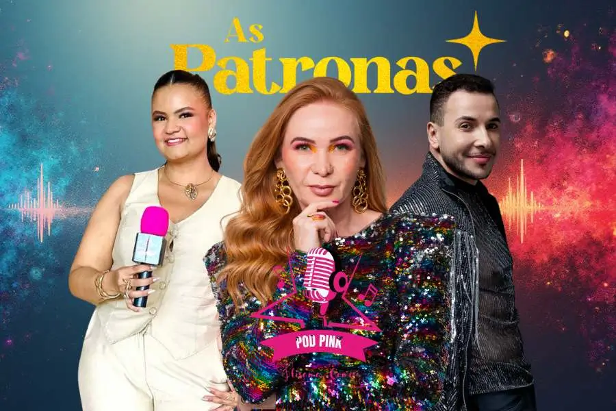 podpik com william abreu e marina gabriela falando sobre o evento as patronas